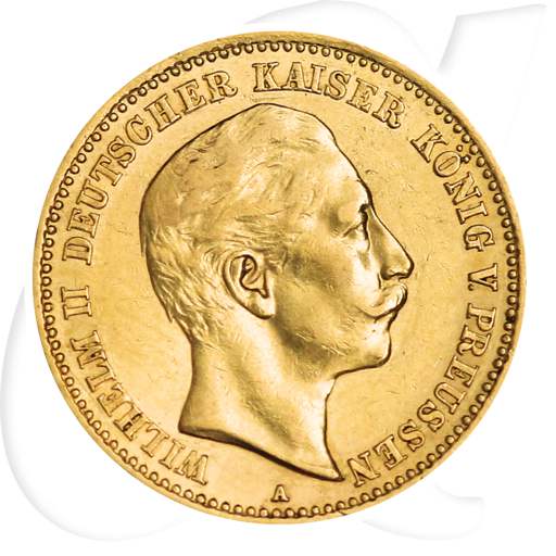 10 Mark Gold Wilhelm II 1903 Münzen-Bildseite