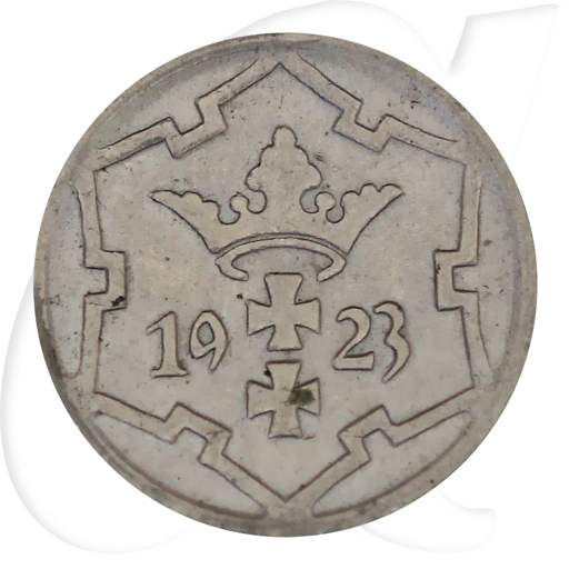 Danzig 5 Pfennig 1923 ss Wappen (kippelt etwas)