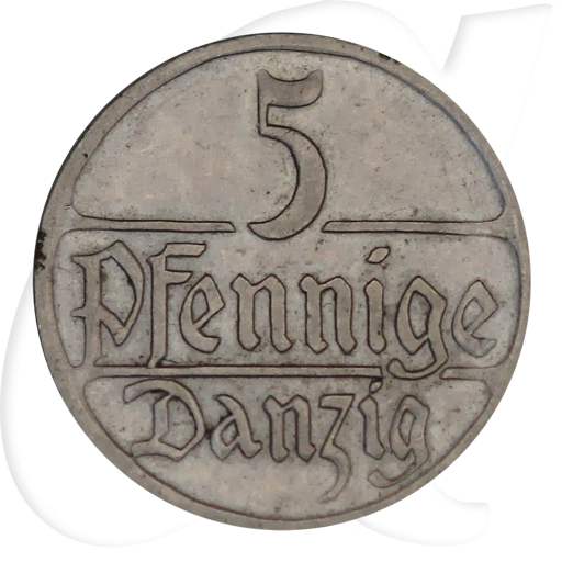 Danzig 5 Pfennig 1923 ss Wappen (kippelt etwas)