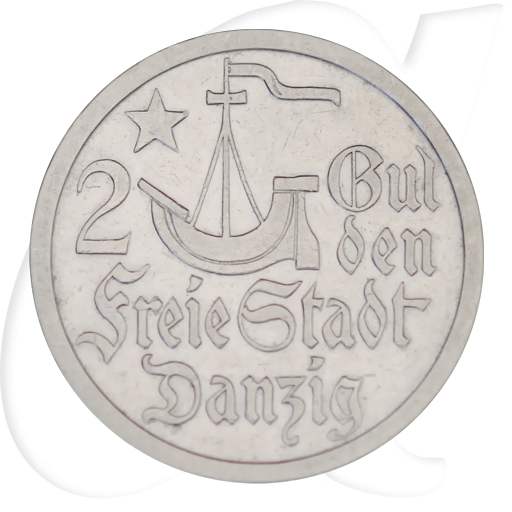 Danzig 2 Gulden 1923 ss-vz Kogge