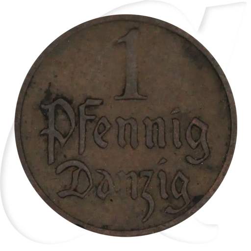 Danzig 1 Pfennig 1926 ss Wappen