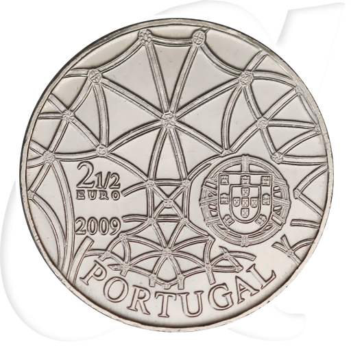 Portugal 2,50 Euro CuNi 2009 vz-st Kloster Jeronimos