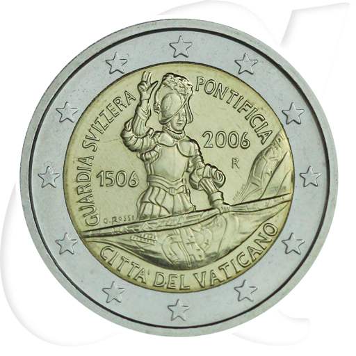 2 Euro 2006 Vatikan Münzen-Bildseite