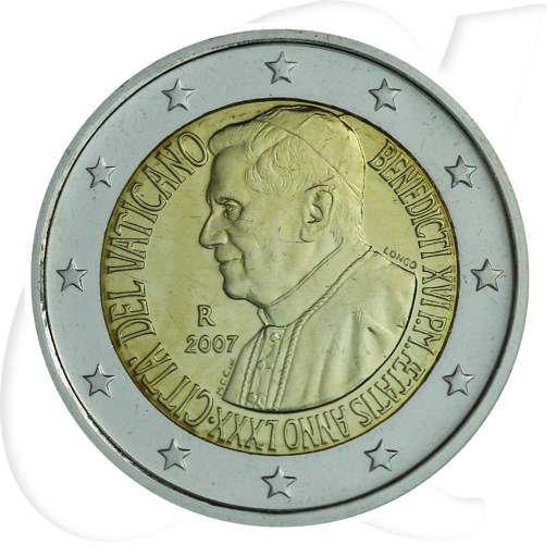 2 Euro 2007 Vatikan Münzen-Bildseite