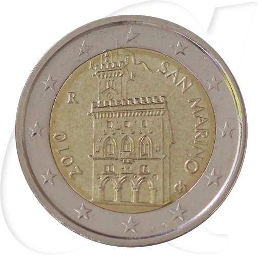 San Marino 2 Euro Kursmünze 2010 prägefrisch/vz-st