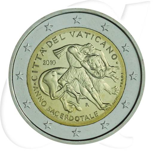 2 Euro 2010 Vatikan Münzen-Bildseite