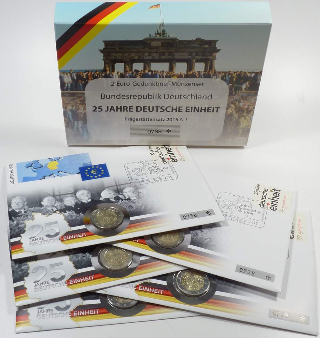 2 Euro Deutschland 2015 Numisbrief Einheit komplett