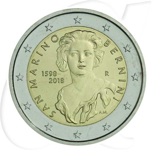 2 Euro Münze 2018 San Marino Münzen-Bildseite