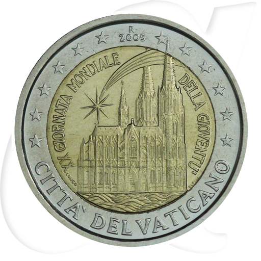 2 Euro Vatikan 2005 Münzen-Bildseite