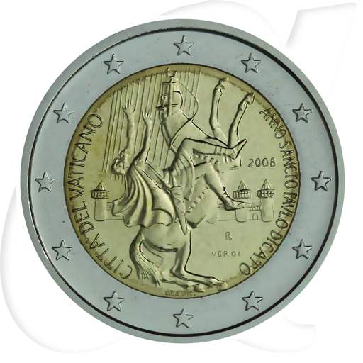 2 Euro Vatikan 2008 Münzen-Bildseite