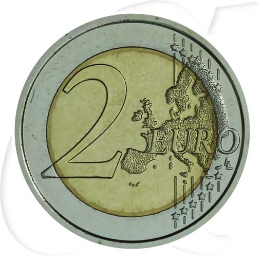 2 Euro Vatikan 2008 Münzen-Wertseite