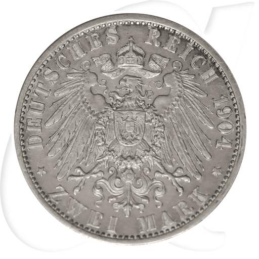 Kaiserreich - Mecklenburg-Schwerin 2 Mark 1904 A ss-vz Hochzeit