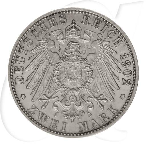2 Mark Regierungsjubiläum 1902 Münzen-Wertseite