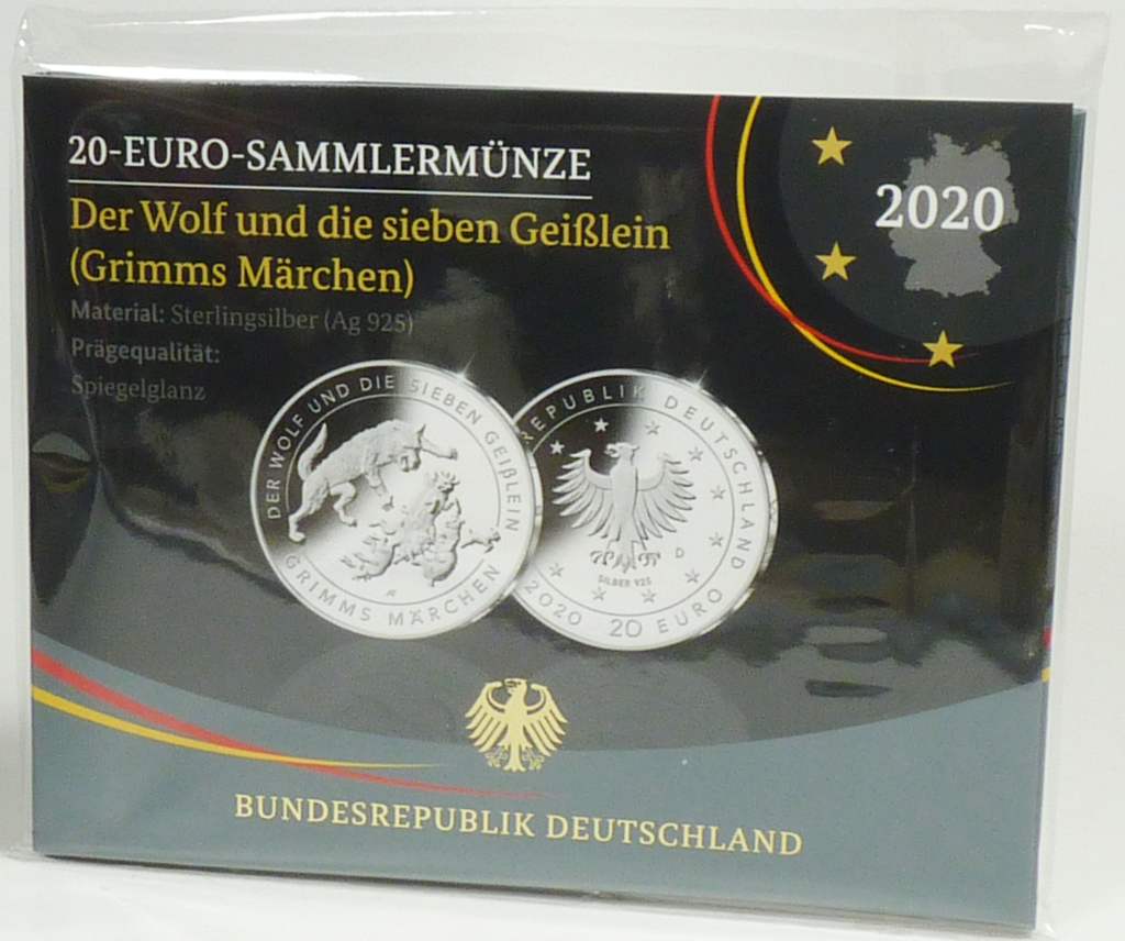 20 Euro 2020 Wolf 7 Geißlein Deutschland OVP