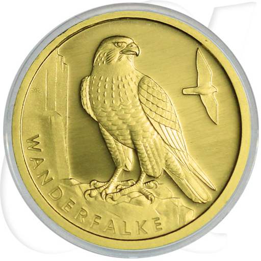 20 Euro Goldmünze 2019 Wanderfalke Münzen-Bildseite