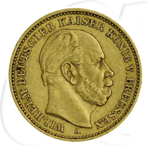 Deutschland Preussen 20 Mark Gold 1883 A ss Wilhelm I. Münzen-Bildseite