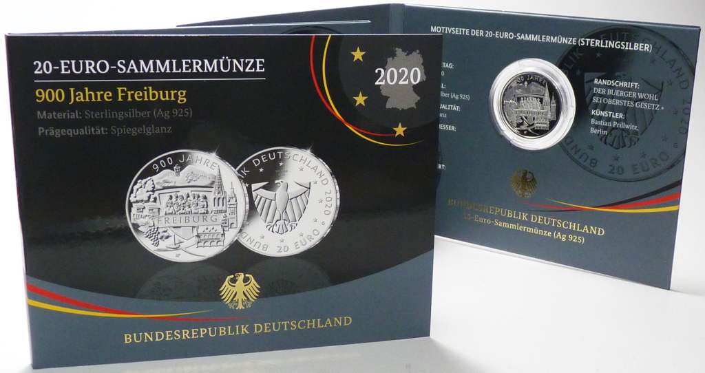 2020 Freiburg 20 Euro OVP
