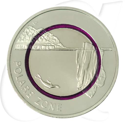 Deutschland 5 Euro 2021 D (München) st Polare Zone violetter Ring