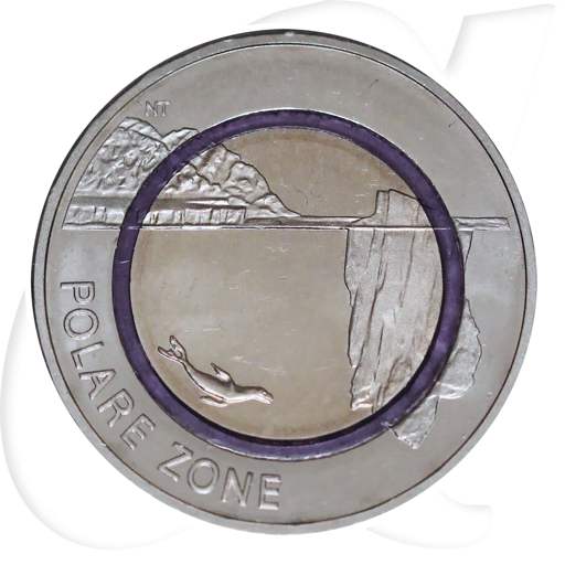 2021 J Polare Zone 5 Euro violetter Ring Hamburg Münzen-Bildseite