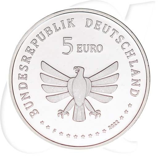 BRD 5 Euro 2022 F (Stuttgart) vz-st Wunderwelt Insekten - Insektenreich