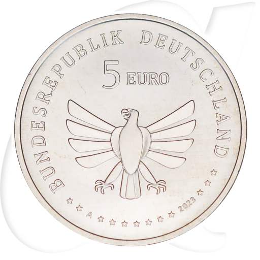 BRD 5 Euro 2023 A (Berlin) vz-st Wunderwelt Insekten - Siebenpunkt Marienkäfer