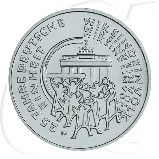 BRD 25 Euro Silber 2015 A st/prägefrisch 25 Jahre Deutsche Einheit Münzen-Bildseite
