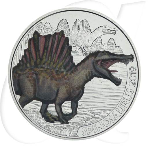 3 Euro Spinosaurus 2019 Münzen-Bildseite