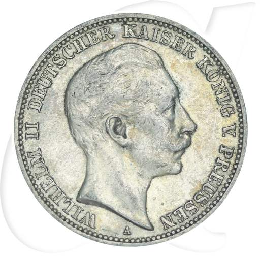 3 Mark 1912 Wilhelm Münzen-Bildseite