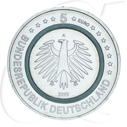 Deutschland 5 Euro 2019 A (Berlin) st Gemäßigte Zone grüner Ring