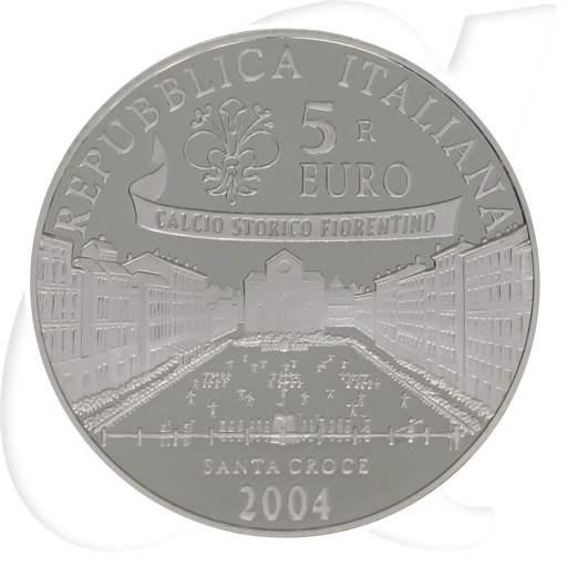 Italien 5 Euro Silber 2004 PP in Kapsel Fußball WM 2006 BRD