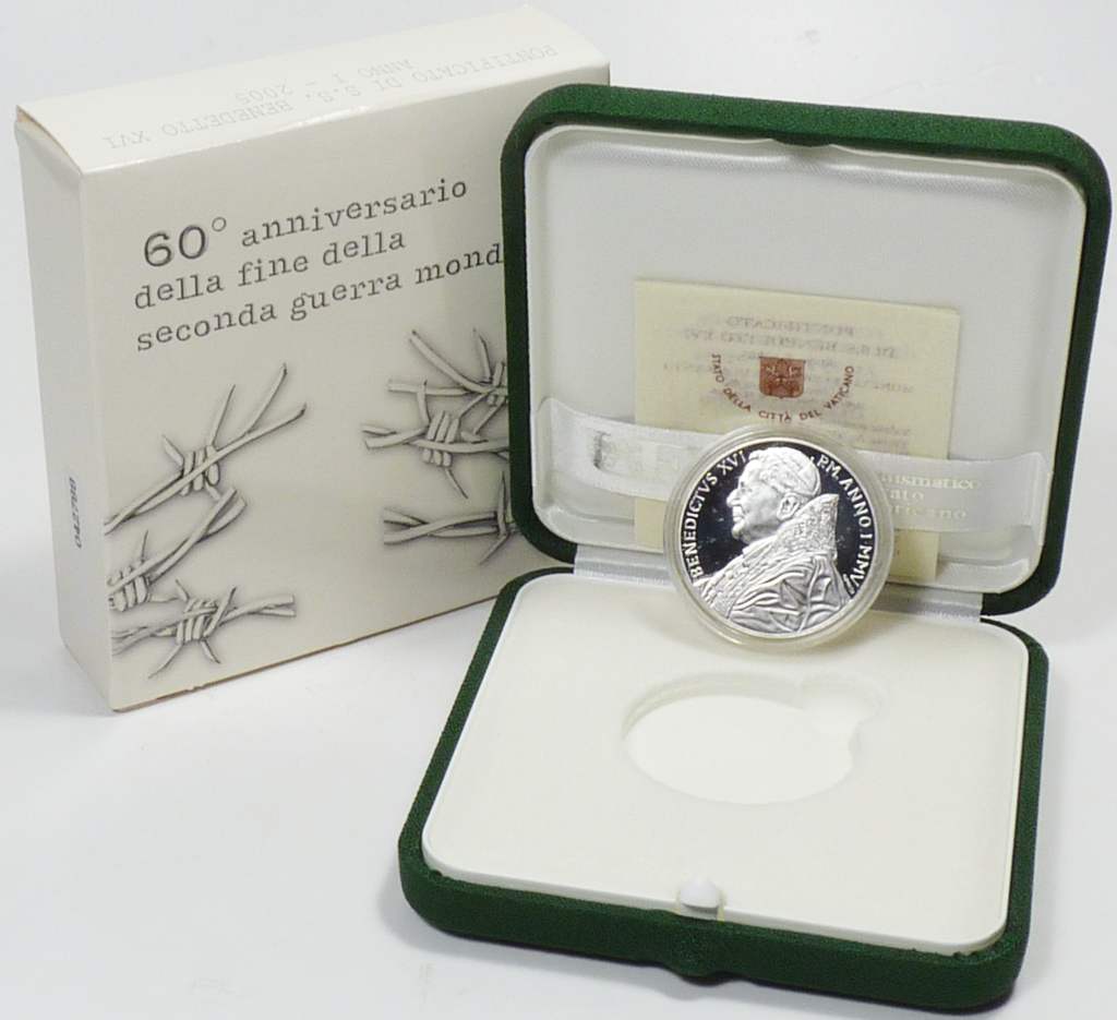 5 Euro Münze Vatikan 2005 60 Jahre Frieden OVP