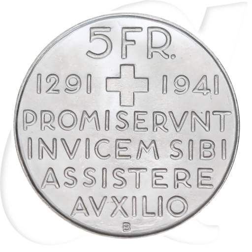 Schweiz 5 Franken 1941 B vz-st Bundesfeier