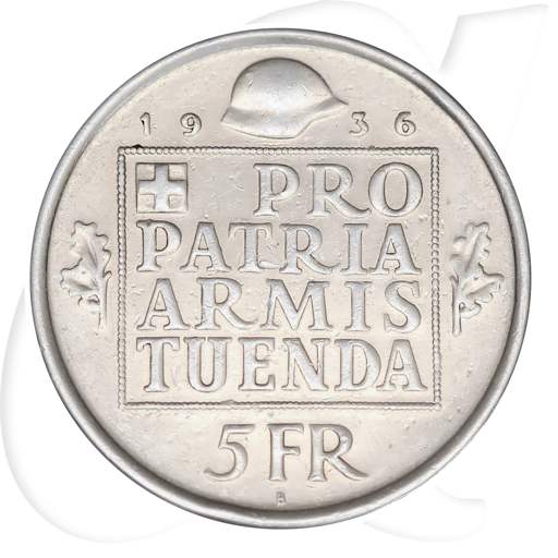 5-franken-muenze-1936-wehranleihe Münzen-Wertseite