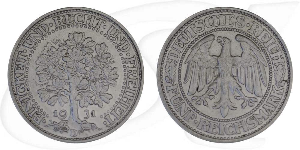 3-mark-1929-schwurhand-verfassung-weimar-e Münze Vorderseite und Rückseite zusammen