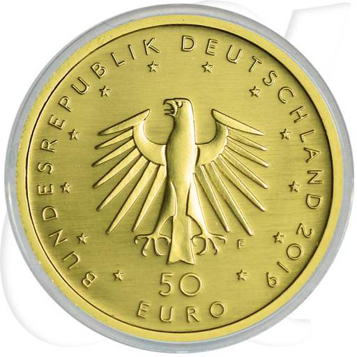 Deutschland 50 Euro Gold 2019 F st OVP Hammerflügel