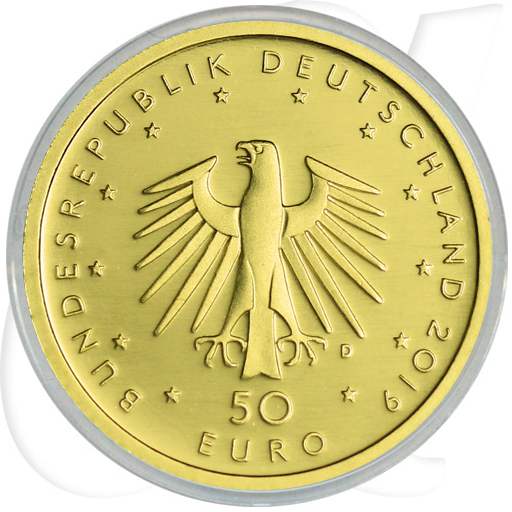 Deutschland 50 Euro Gold 2019 D st OVP Hammerflügel