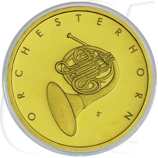 50 Euro Goldmünze Orchesterhorn Münzen-Bildseite