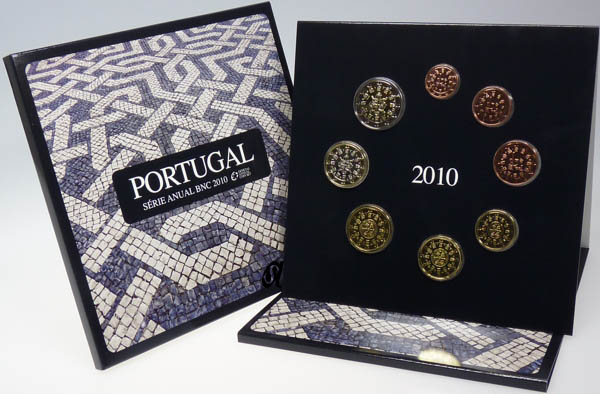 Portugal Kursmünzensatz 2010 st OVP Blister und Schuber