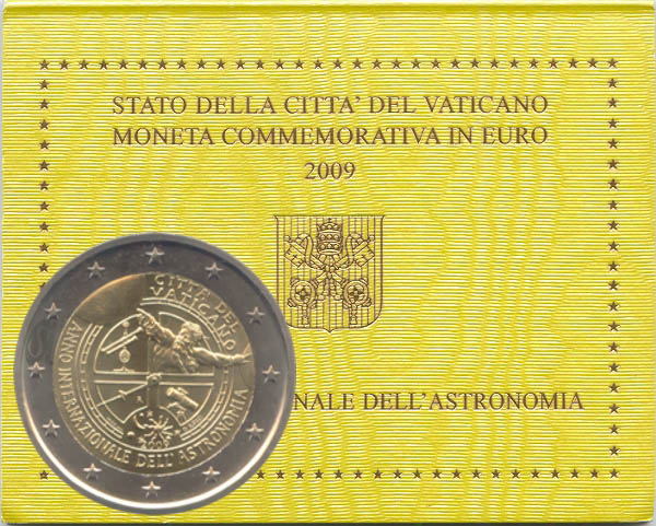 Vatikan 2 Euro 2009 st OVP Internationales Jahr der Astronomie