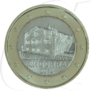 Andorra 1 Euro Kursmünze 2014 st Casa de la Vall