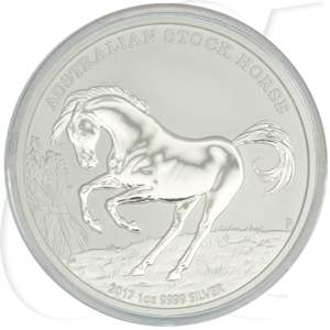 Australien 1$ 2017 BU Silber fein Stock Horse