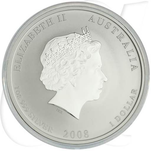 Australien 1 Dollar 2008 BU Silber Lunar II Jahr der Maus
