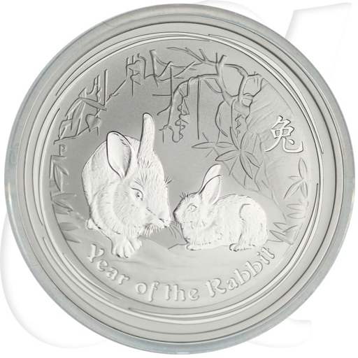 Australien 2011 Hase Lunar 1 Dollar Silber Münzen-Bildseite