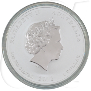 Australien 1 Dollar 2012 BU Silber Purpur Drache ANDA CoinShow Brisbane