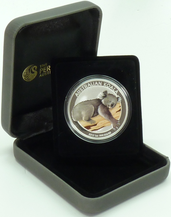Australien Koala 2012 PP 1 Dollar Silber Farbe ANA Philadelphia OVP