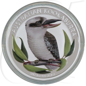 Australien 1$ 2012 Kookaburra AG PP Farbe Coin Show Special Peking