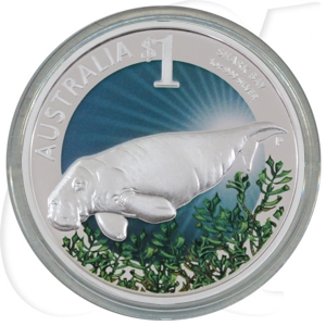 Australien 1 Dollar 2012 PP Silber fein Shark Bay ANDA CoinShow Perth