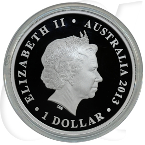 Australien 1 Dollar 2013 PP Silber teilcoloriert Down Under Opernhaus Sydney