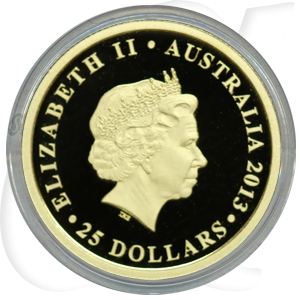 Australien 25 Dollar 2013 PP Gold Down Under Opernhaus Sydney