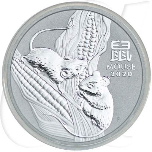 Australien 1 Dollar 2020 BU Silber Lunar III Jahr der Maus